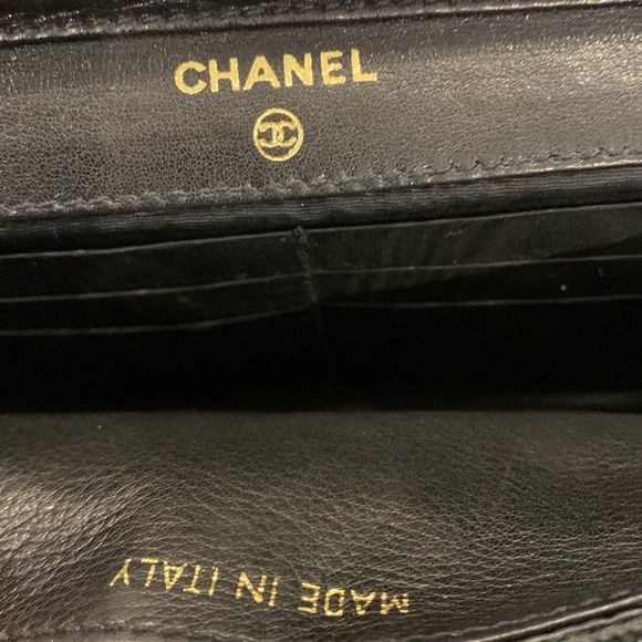 🦄🖤 CHANEL RARE Vintage “3 Series” Secret Wallet Chain WOC Leather Gold HW Bag - Picture 7 of 16
